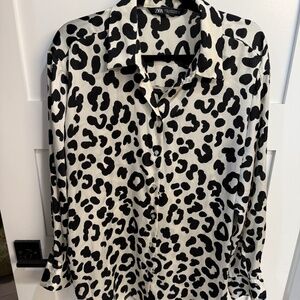 Zara Leopard Blouse